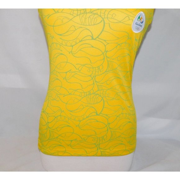 2016 Rio de Janeiro Summer Olympics Womens L Yellow Green Tank Top - Picture 8 of 10